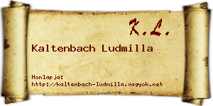 Kaltenbach Ludmilla névjegykártya